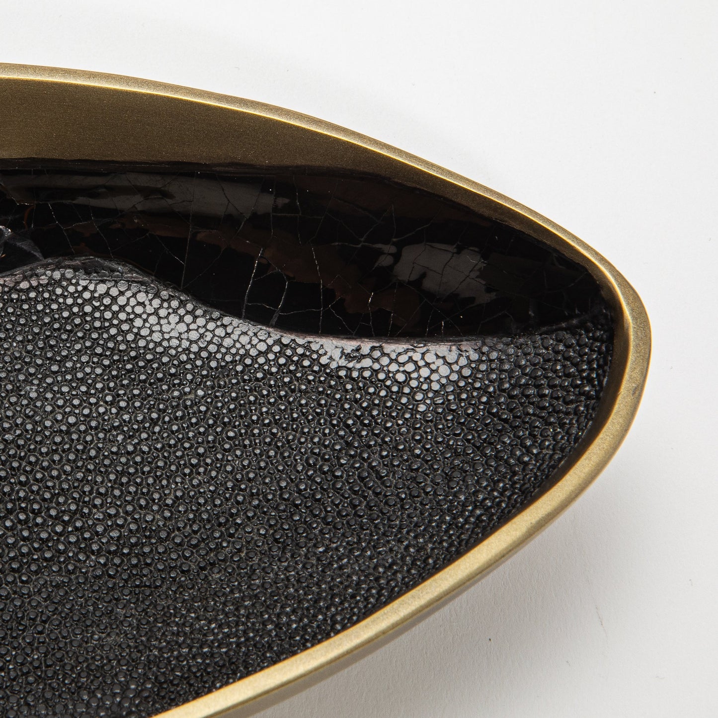 Bowl in Bronze Patina Brass with Black Shell Details by KIFU Paris