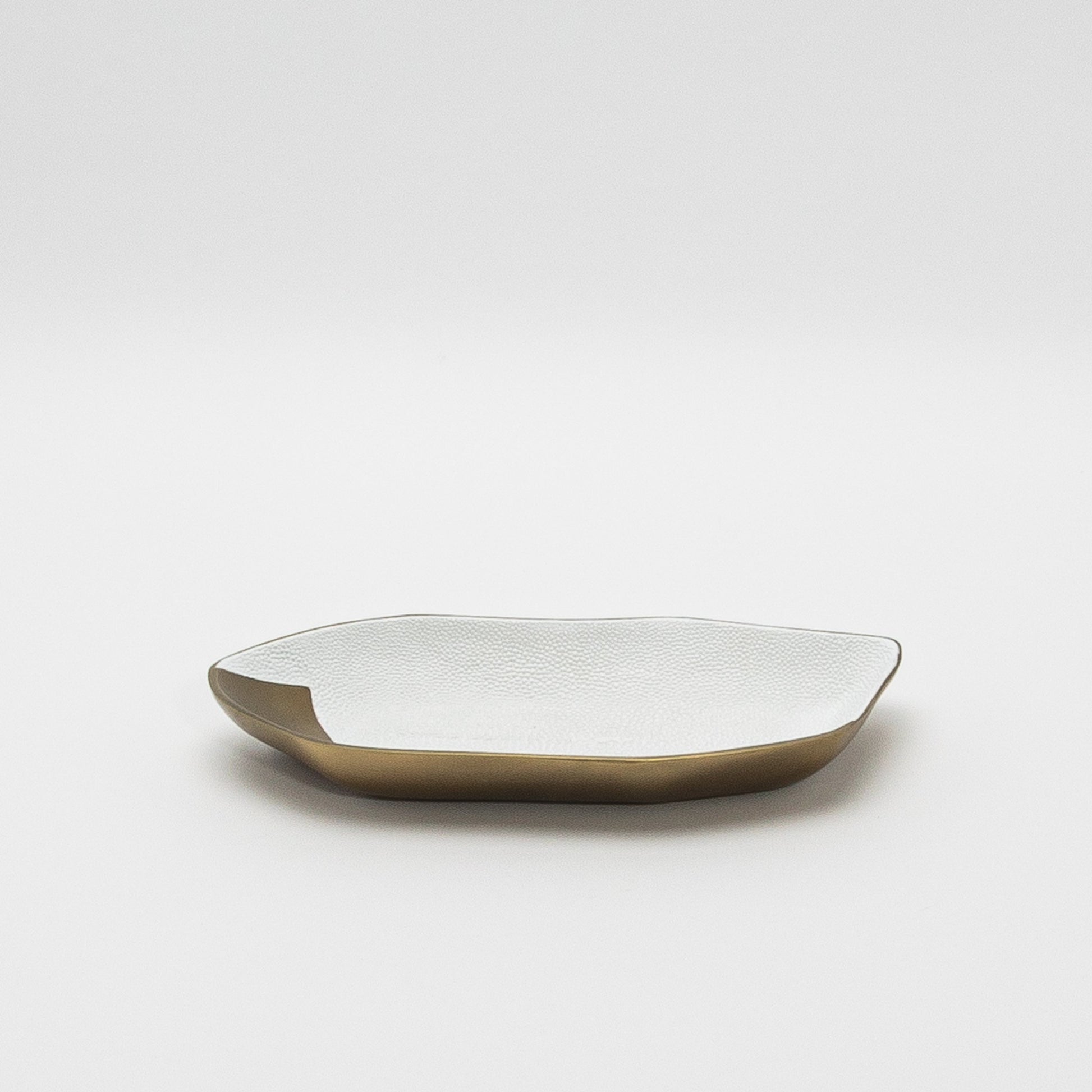 Bowl in Bronze Patina Brass with White Shagreen Details by KIFU Paris