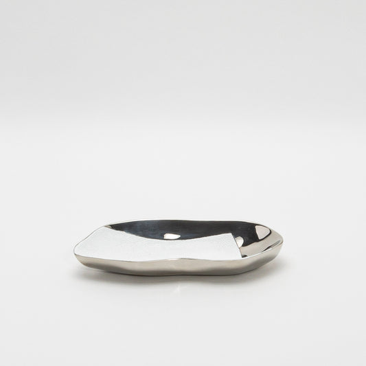 Bowl in Stainless Steel with White Shagreen Details by KIFU Paris