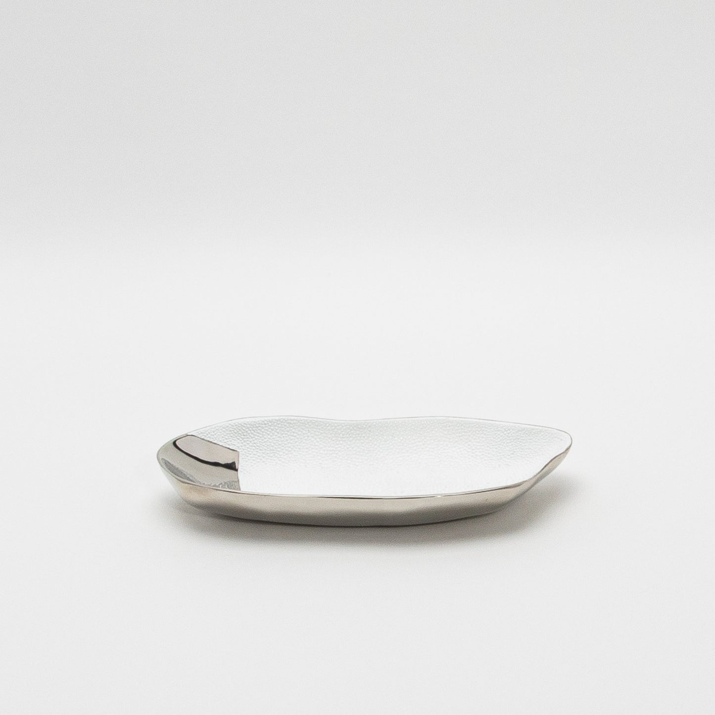 Bowl in Stainless Steel with White Shagreen Details by KIFU Paris