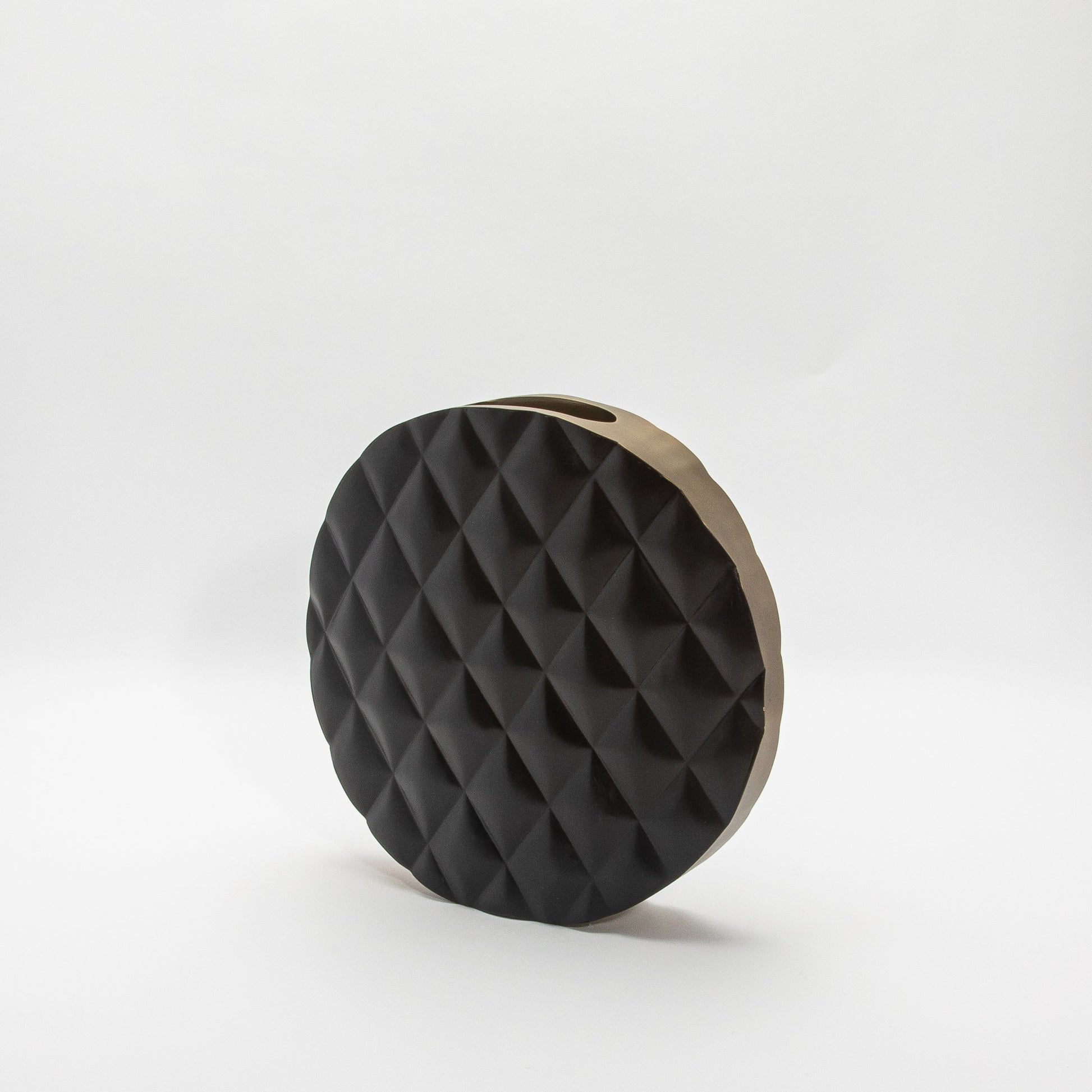 Quilted Vase in Black Oak by KIFU Paris