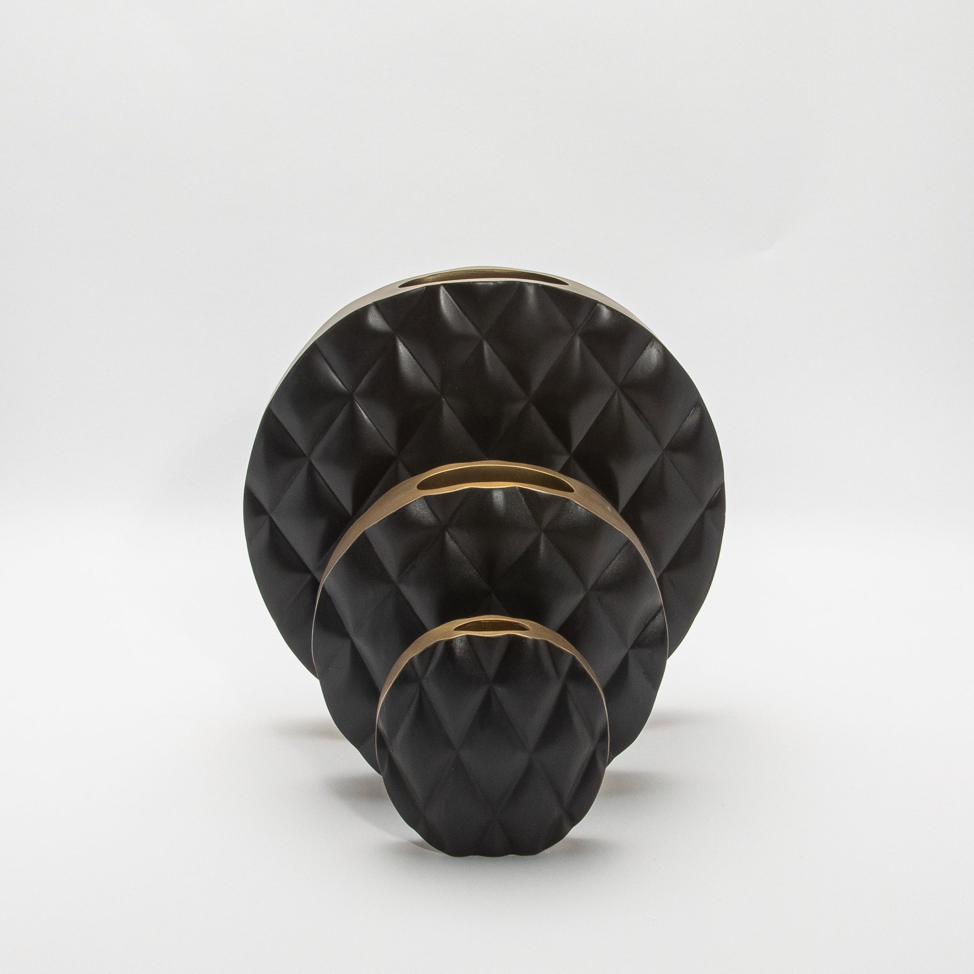 Quilted Vase in Black Oak by KIFU Paris