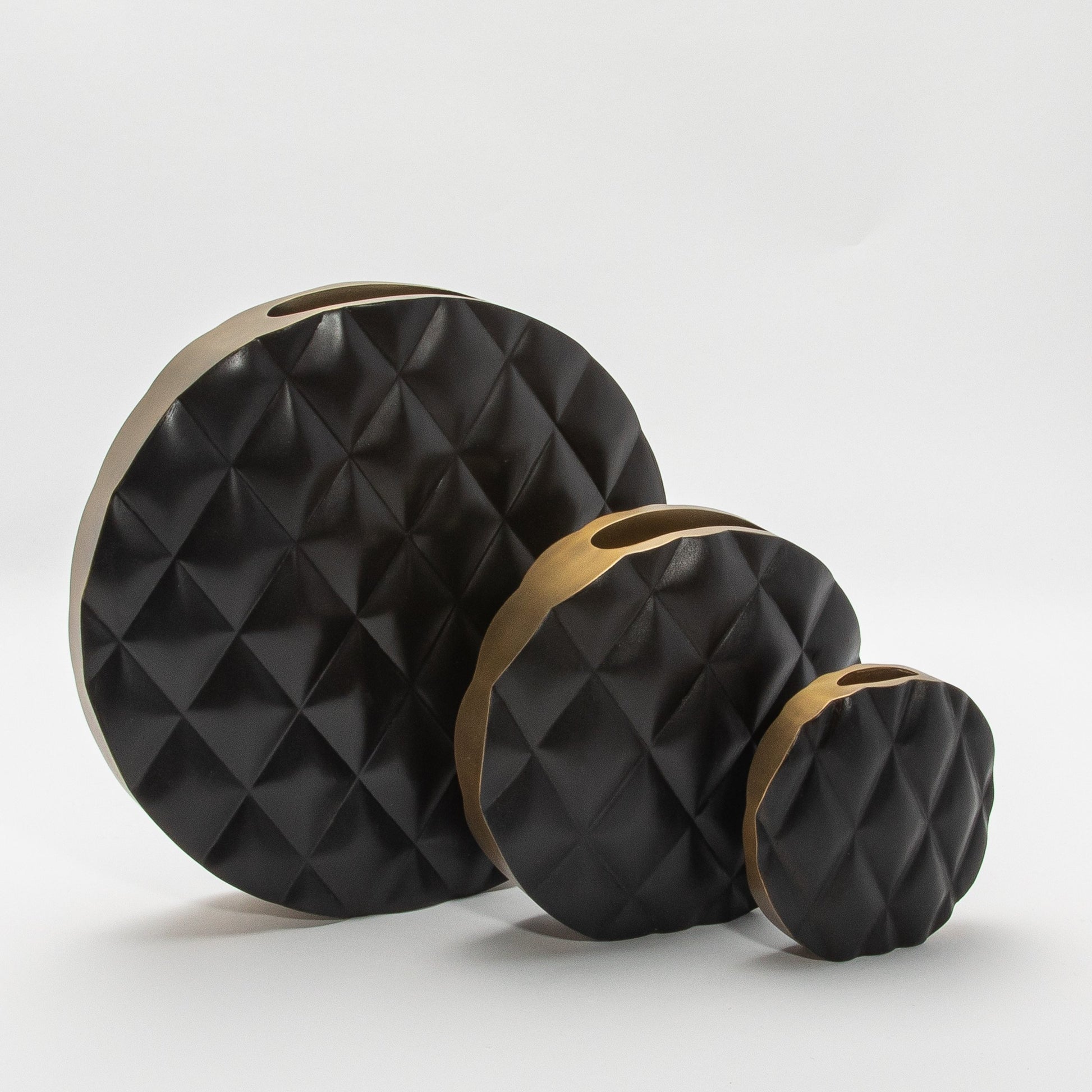 Quilted Vase in Black Oak by KIFU Paris