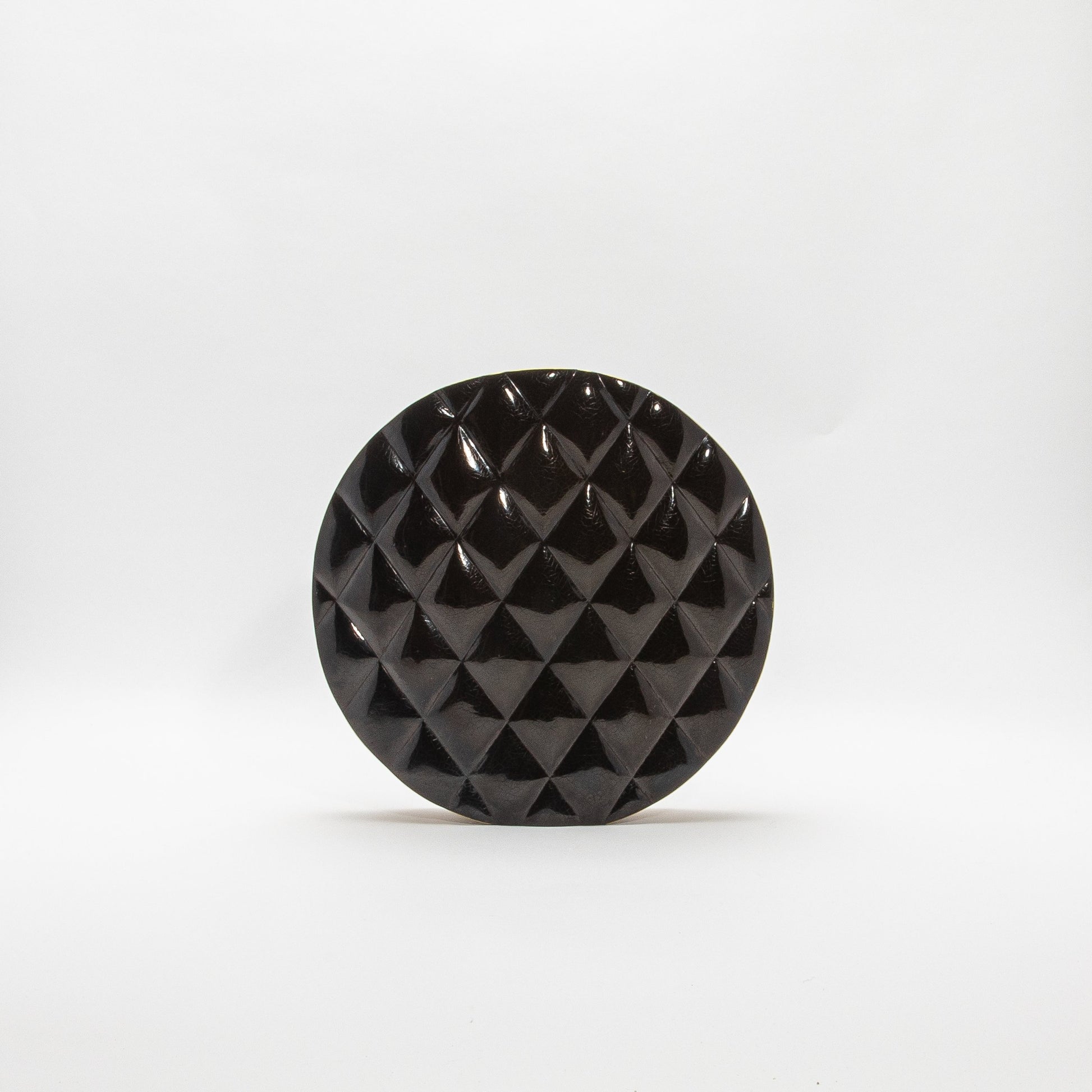 Quilted Vase in Black Shell with Brass by KIFU Paris