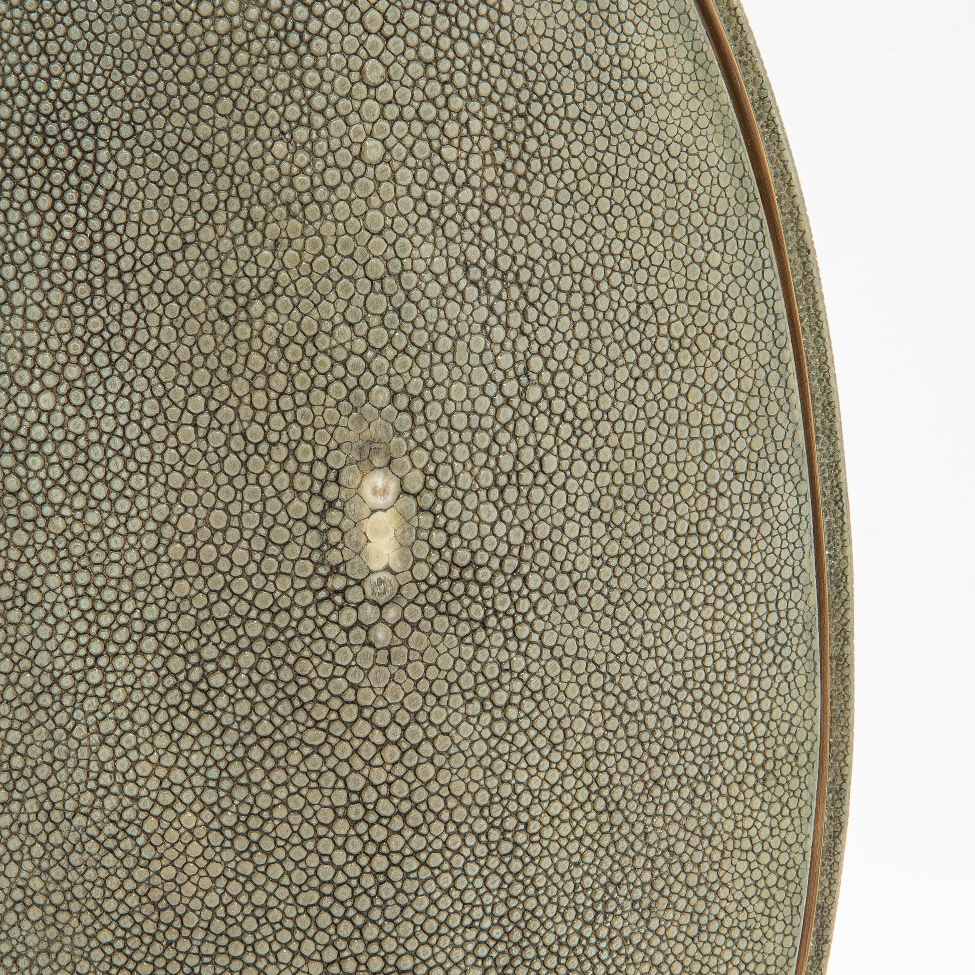 Vase in Grey Shagreen with Brass by R&Y Augousti