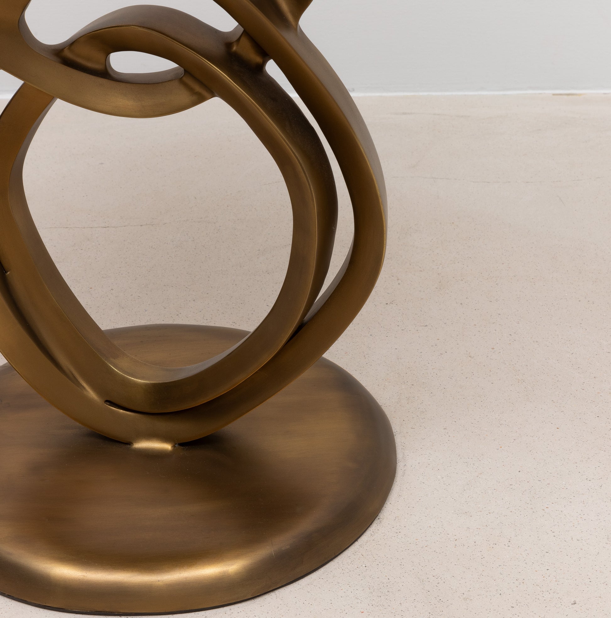 Side Table in Coal Black Shagreen with Bronze Patina Brass by Kifu Paris
