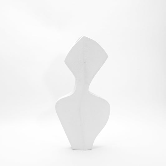 Sculptural Vase in White Shagreen by R&Y Augousti