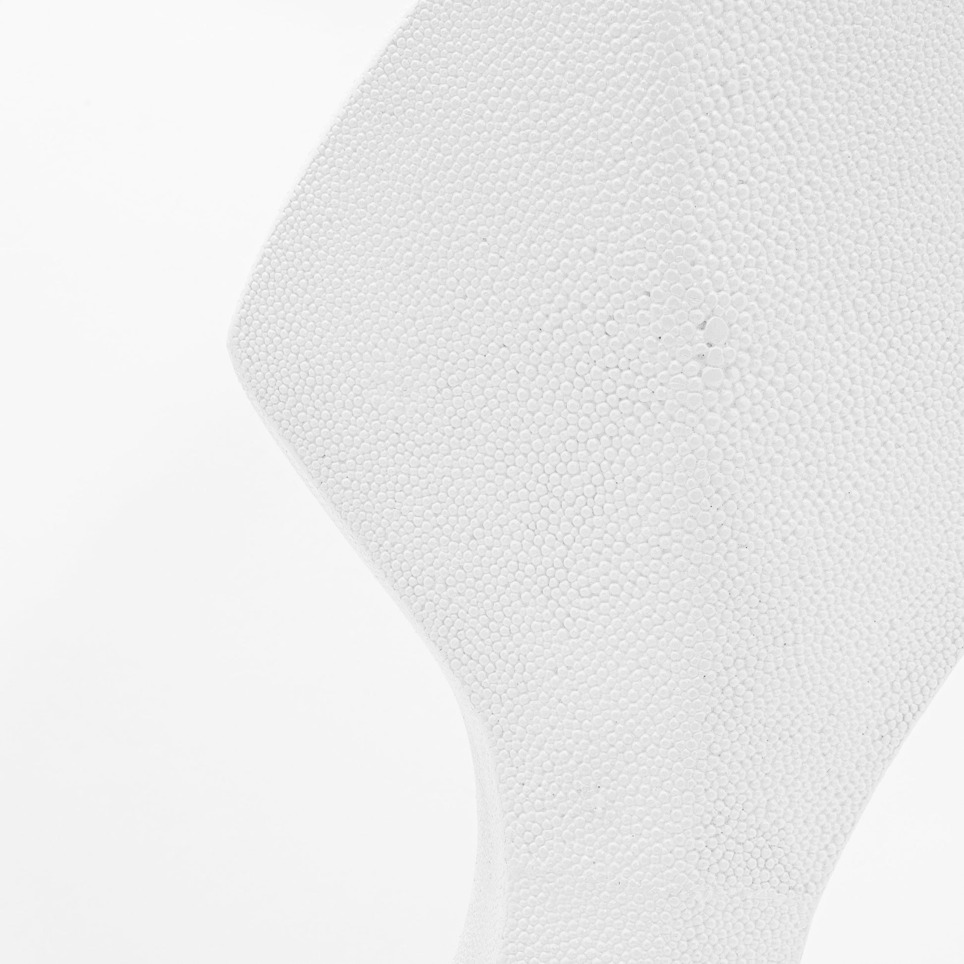 Sculptural Vase in White Shagreen by R&Y Augousti