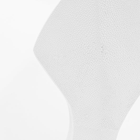 Sculptural Vase in White Shagreen by R&Y Augousti