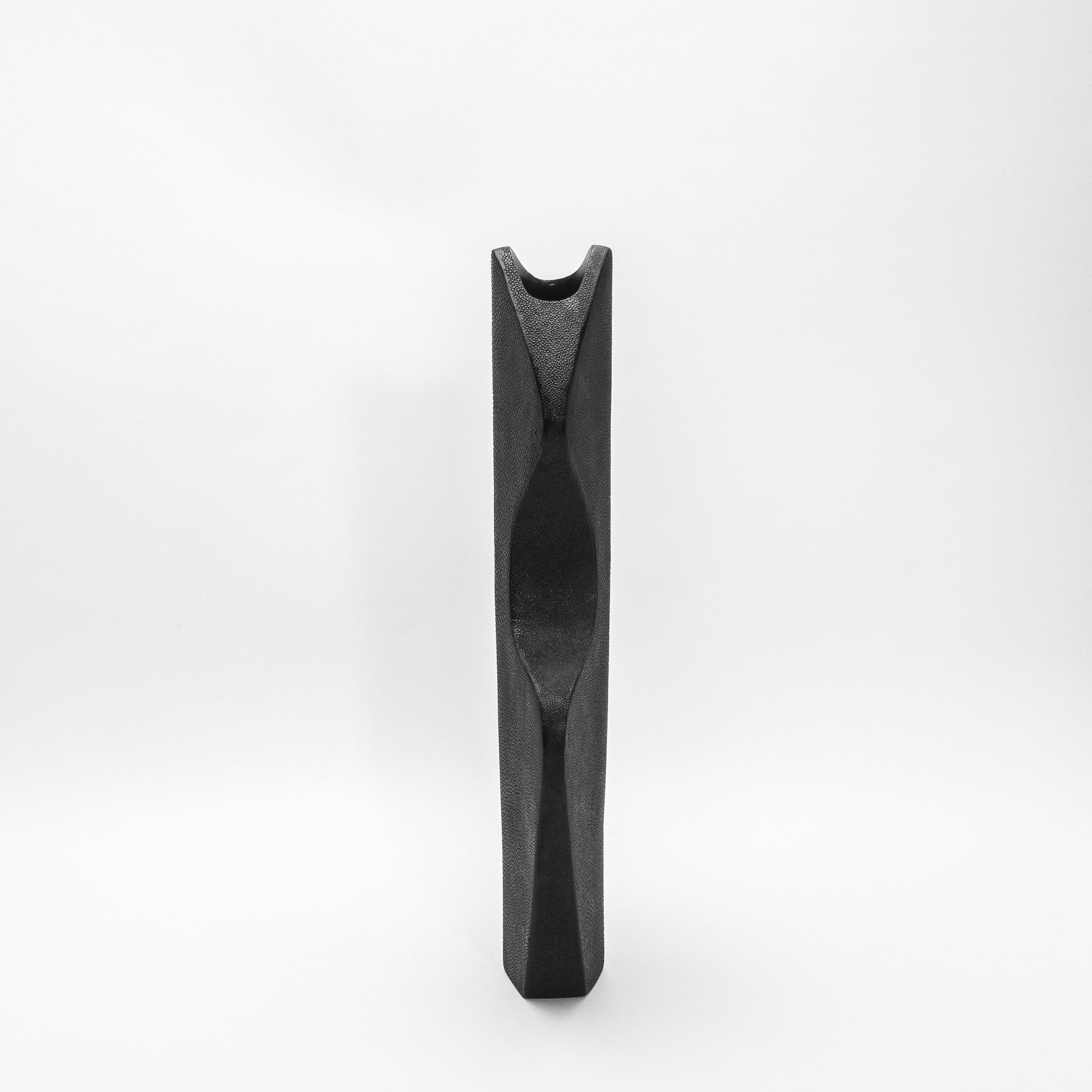 Sculptural Vase in Black Shagreen by R&Y Augousti