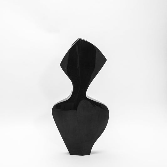 Sculptural Vase in Black Shell by R&Y Augousti