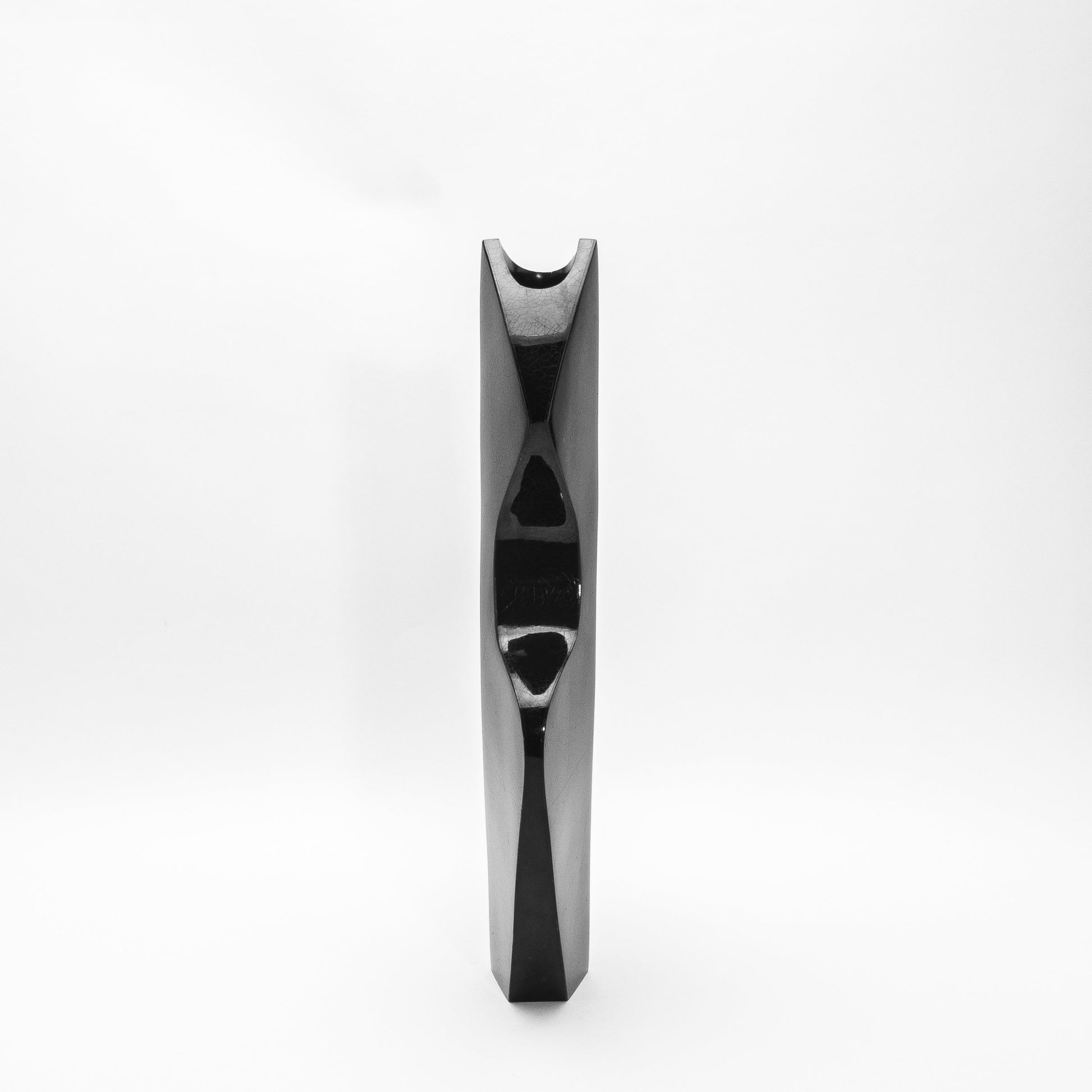Sculptural Vase in Black Shell by R&Y Augousti