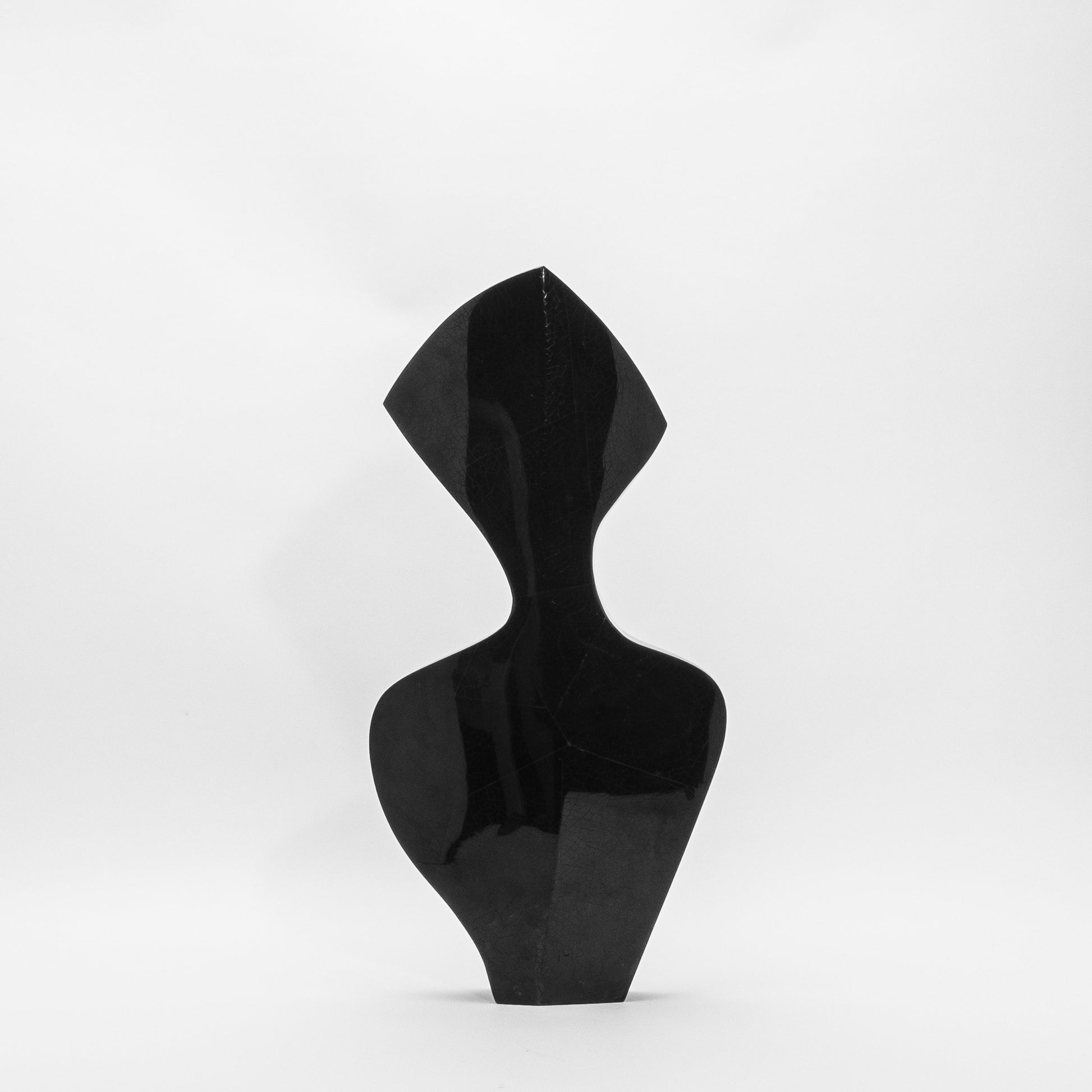 Sculptural Vase in Black Shell by R&Y Augousti