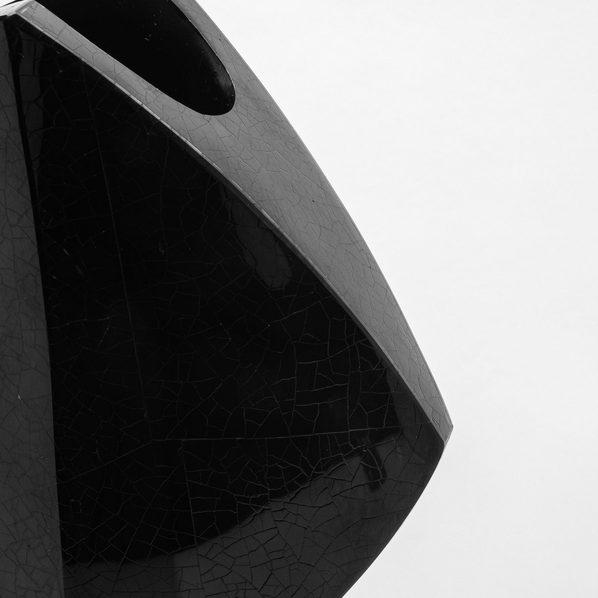 Sculptural Vase in Black Shell by R&Y Augousti