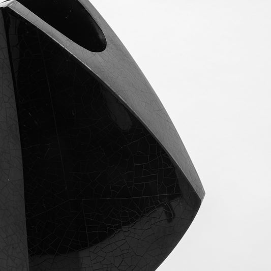 Sculptural Vase in Black Shell by R&Y Augousti