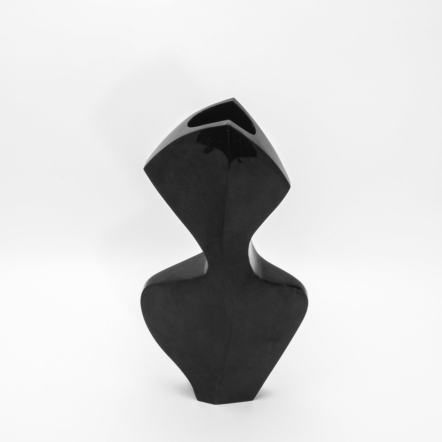 Sculptural Vase in Black Shell by R&Y Augousti