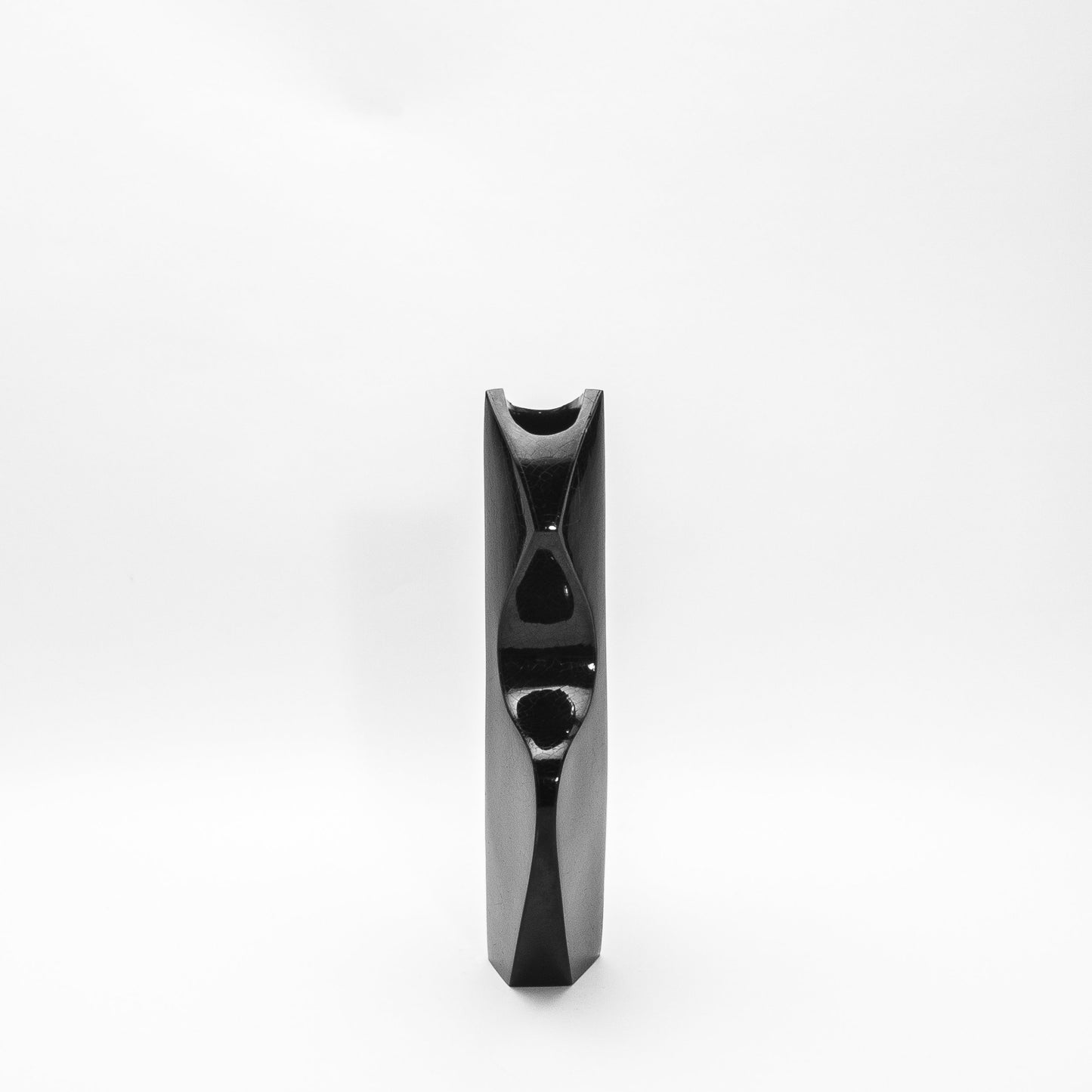 Sculptural Vase in Black Shell by R&Y Augousti