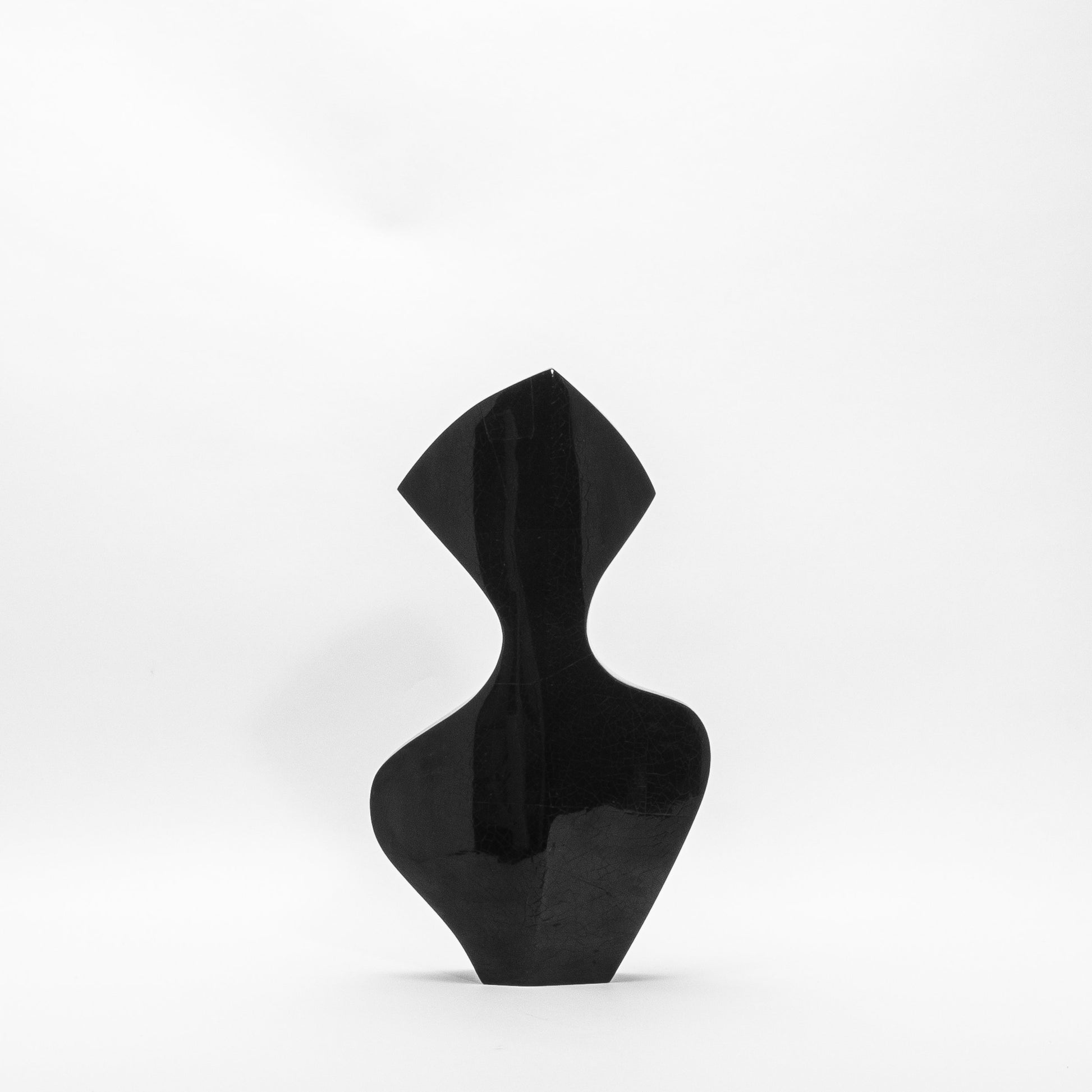 Sculptural Vase in Black Shell by R&Y Augousti