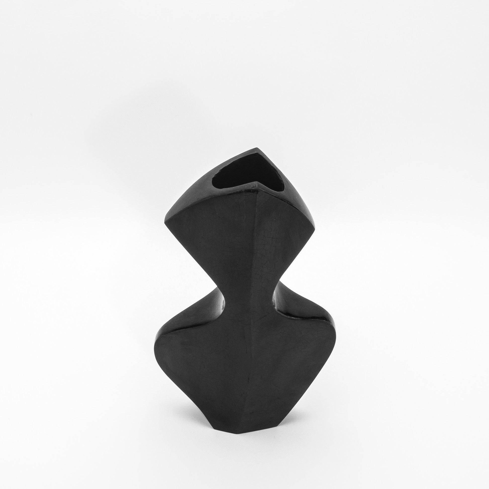 Sculptural Vase in Black Shell by R&Y Augousti