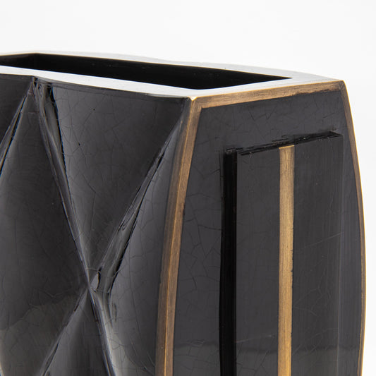 Quilted Vase in Black Shell by KIFU Paris