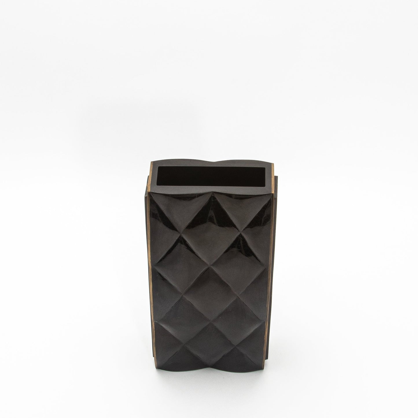 Quilted Vase in Black Shell by KIFU Paris