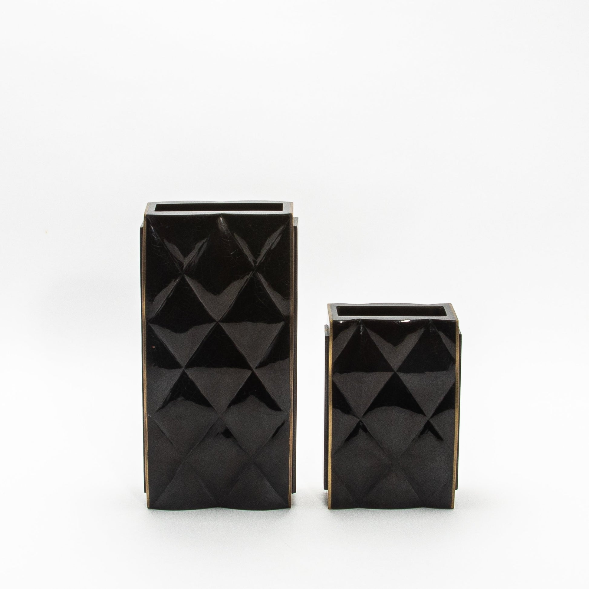 Quilted Vase in Black Shell by KIFU Paris