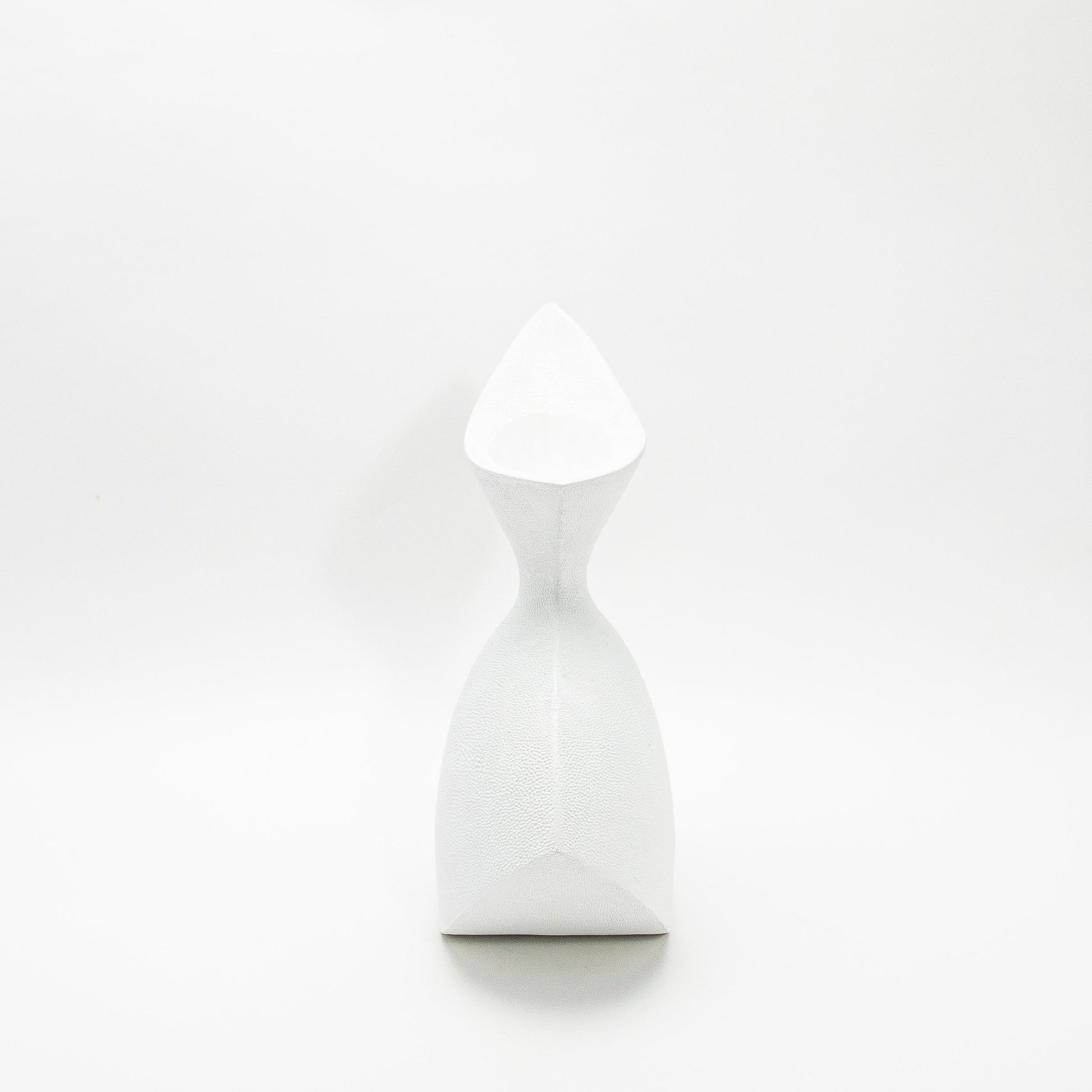 Sculptural Vase in White Shagreen by R&Y Augousti