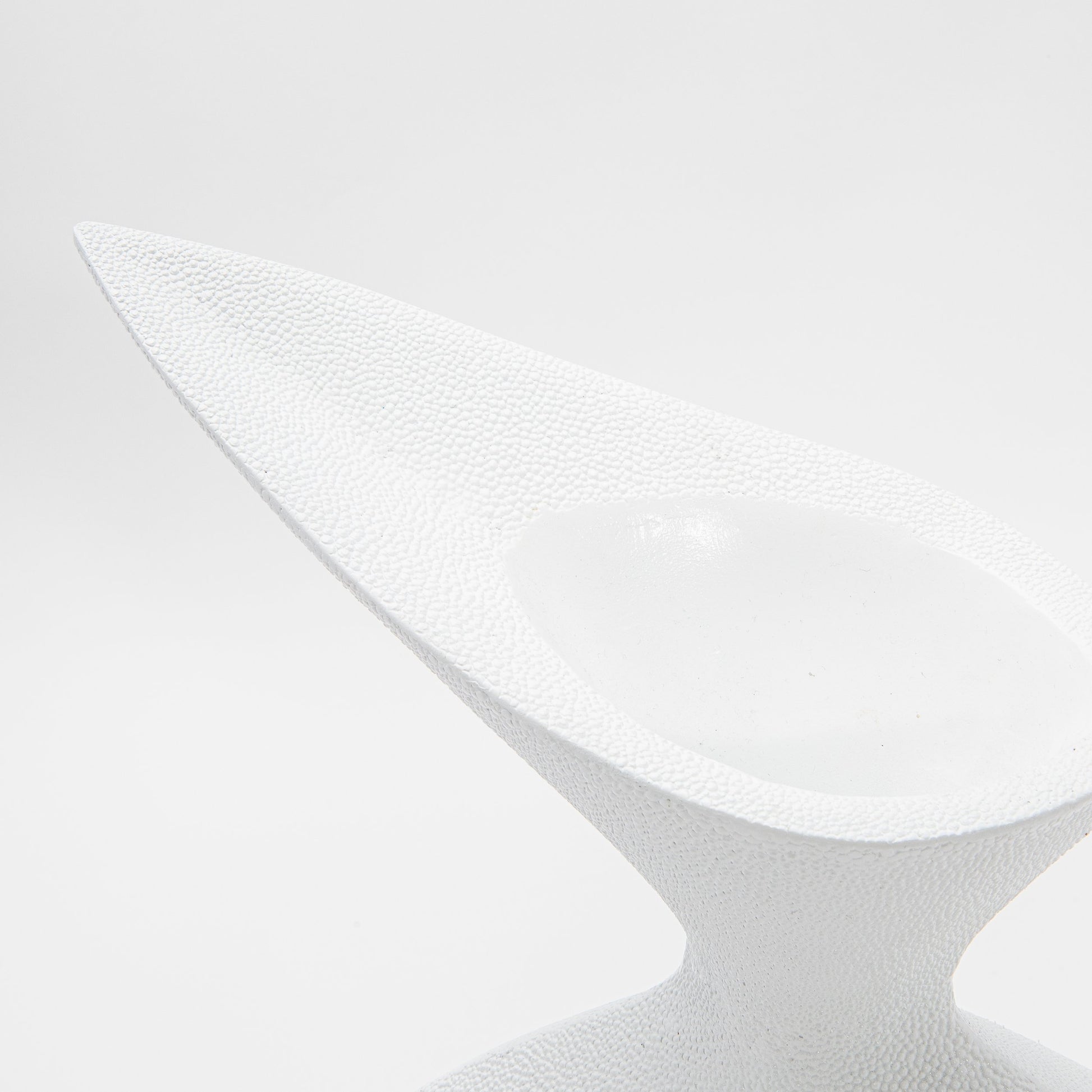 Sculptural Vase in White Shagreen by R&Y Augousti