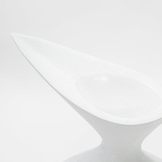 Sculptural Vase in White Shagreen by R&Y Augousti