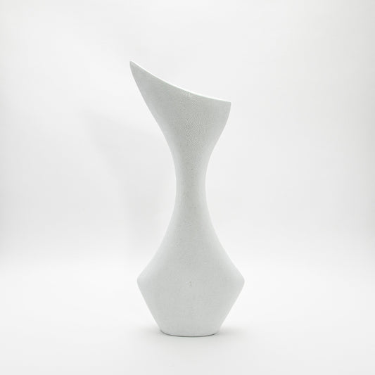Sculptural Vase in White Shagreen by R&Y Augousti