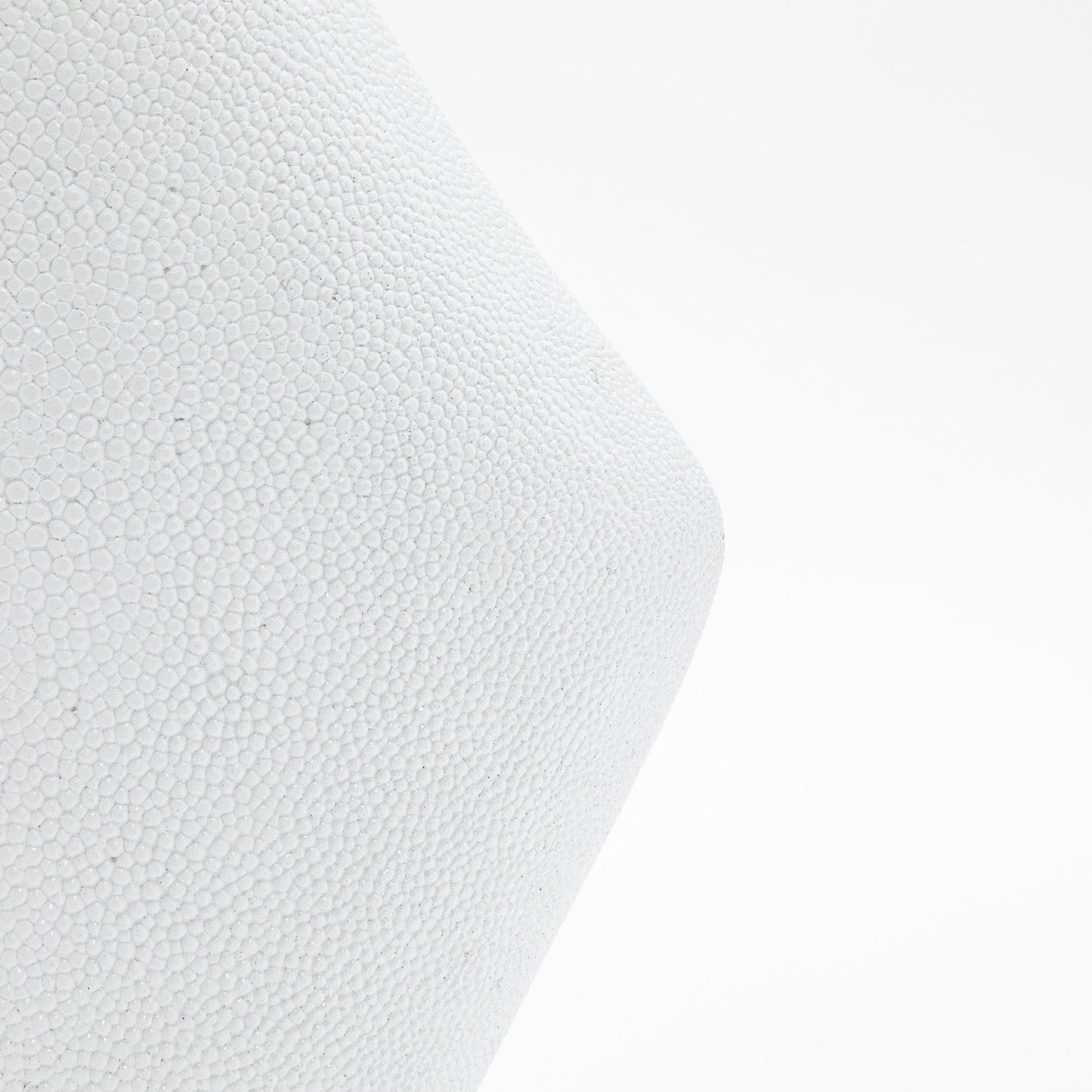 Sculptural Vase in White Shagreen by R&Y Augousti