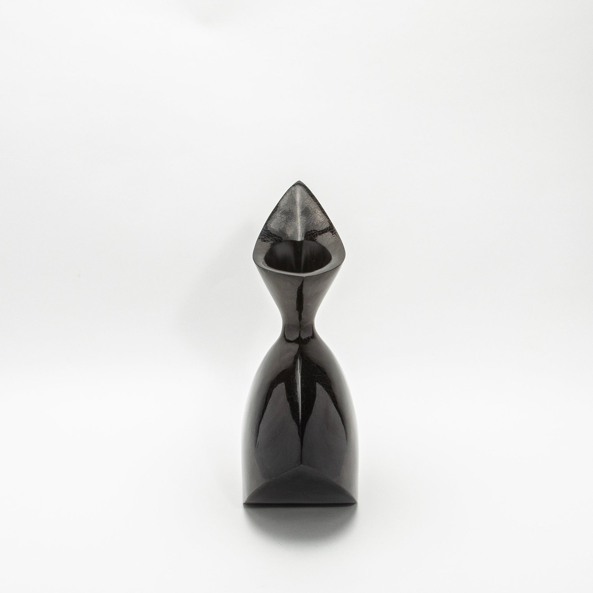 Sculptural Vase in Black Shell by R&Y Augousti