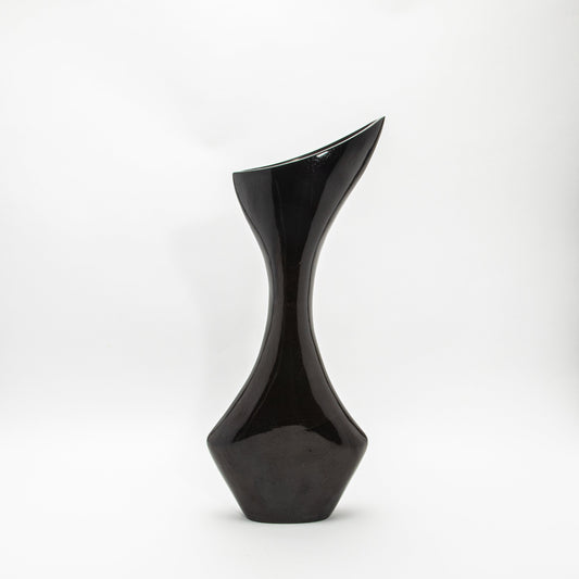 Sculptural Vase in Black Shell by R&Y Augousti
