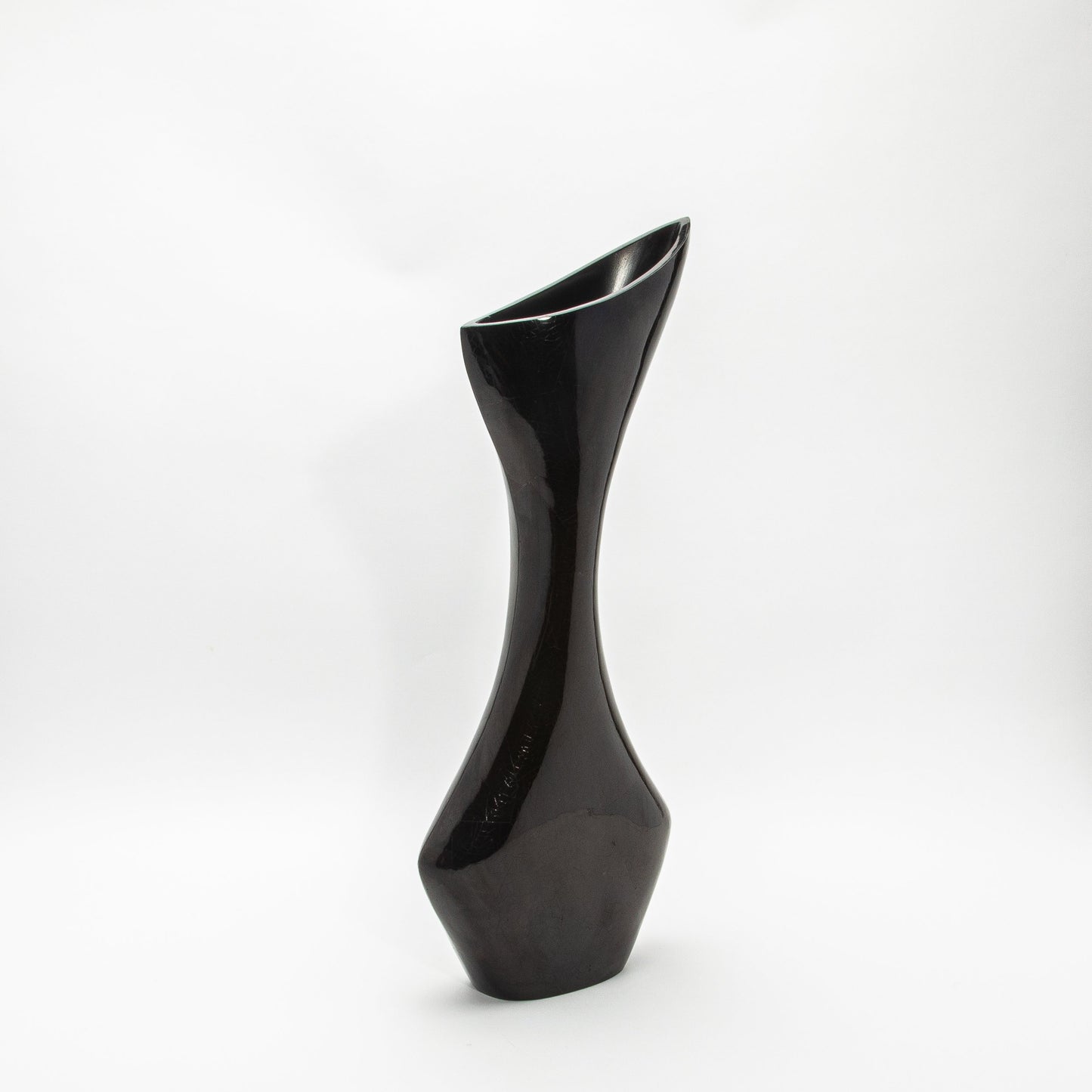 Sculptural Vase in Black Shell by R&Y Augousti