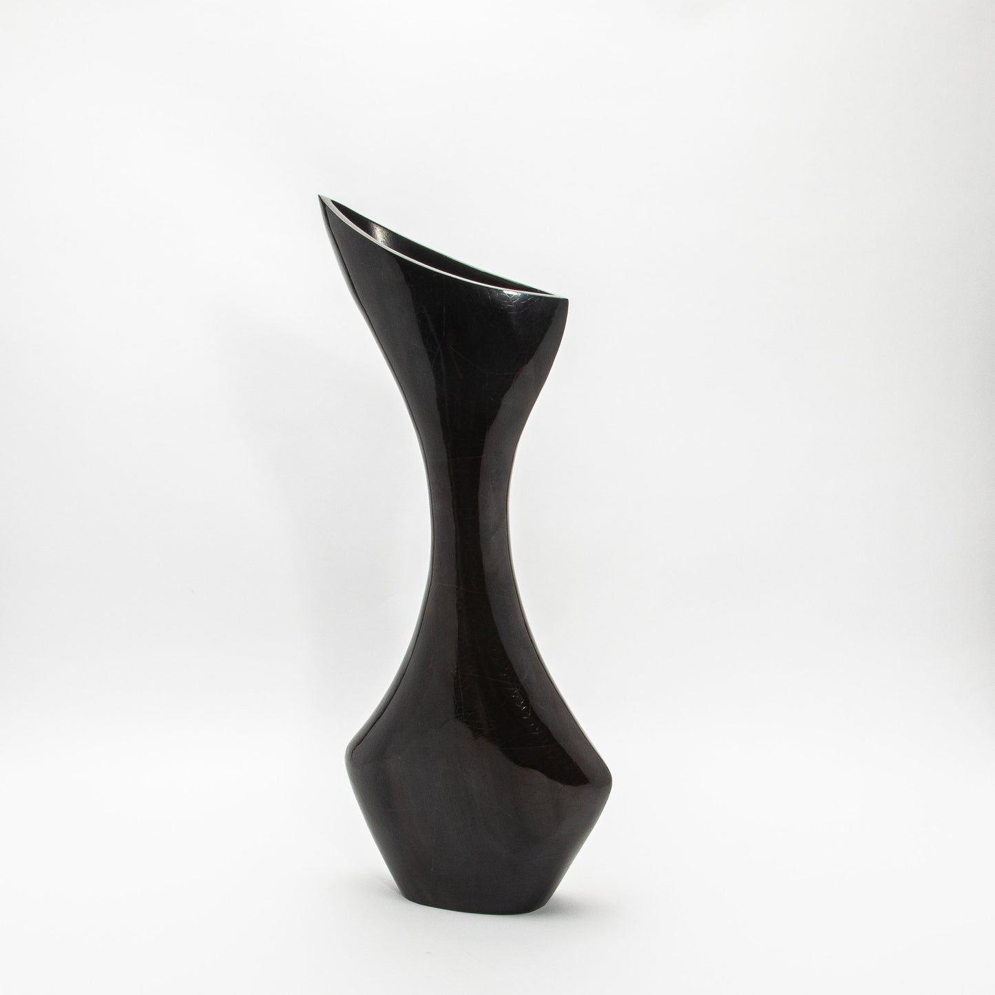 Sculptural Vase in Black Shell by R&Y Augousti