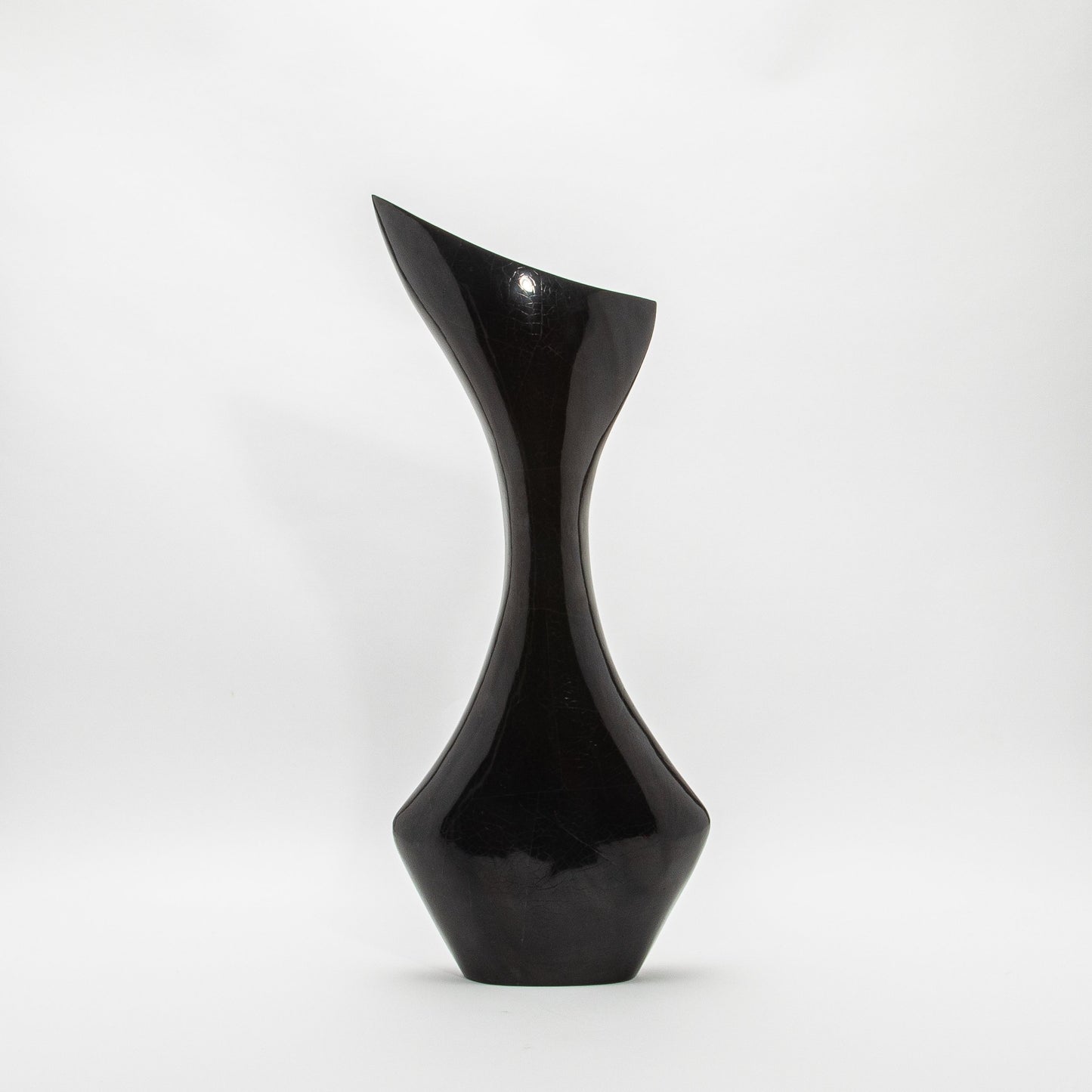 Sculptural Vase in Black Shell by R&Y Augousti