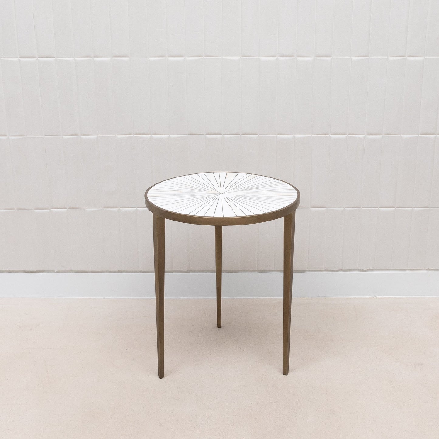 Sunburst Shagreen and Mother of Pearl Side Table by R&Y Augousti