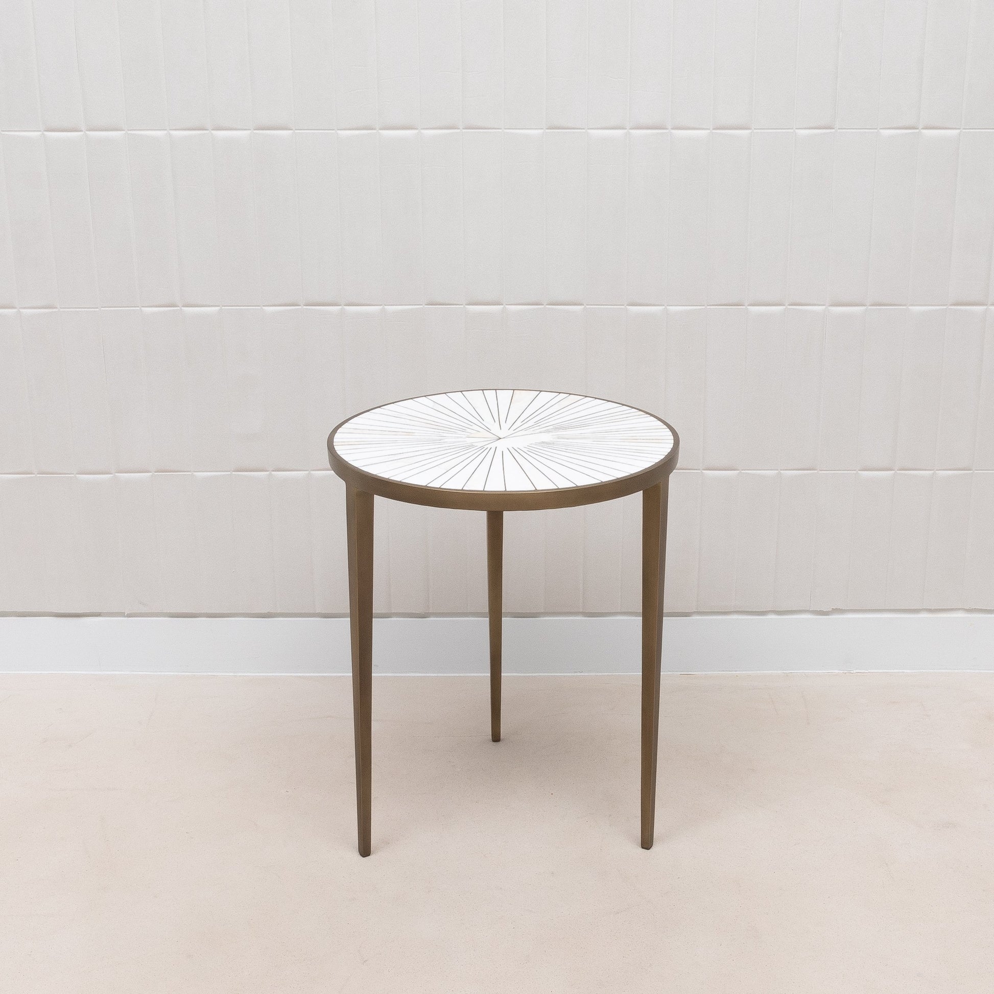 Sunburst Shagreen and Mother of Pearl Side Table by R&Y Augousti
