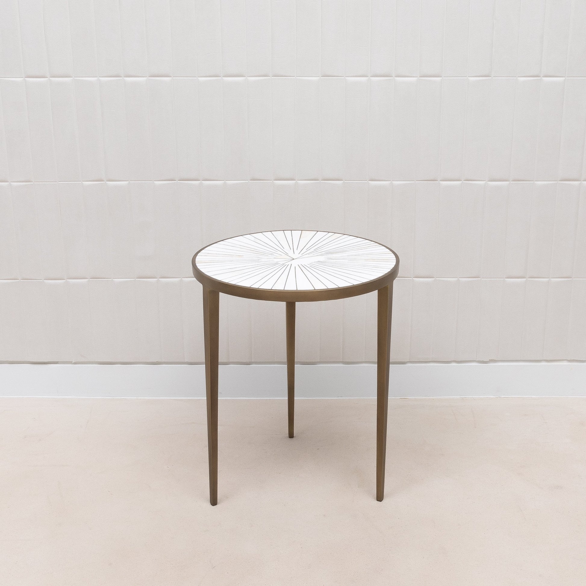 Sunburst Shagreen and Mother of Pearl Side Table by R&Y Augousti