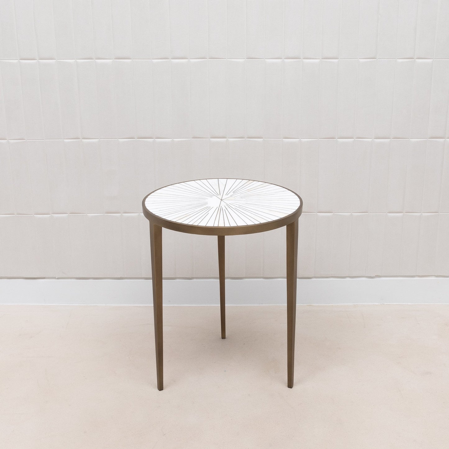 Sunburst Shagreen and Mother of Pearl Side Table by R&Y Augousti