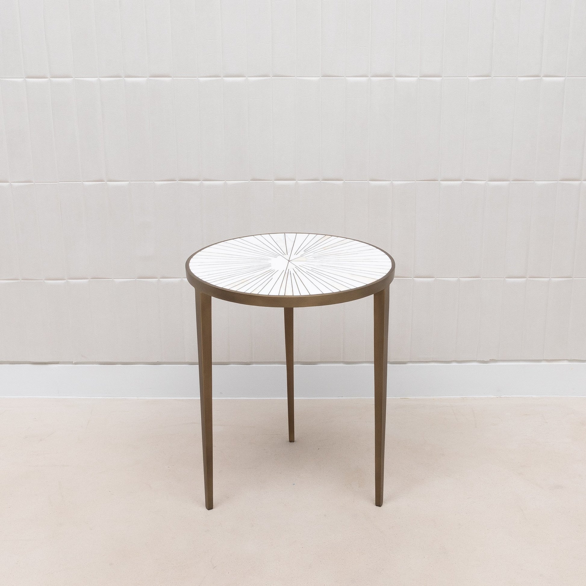 Sunburst Shagreen and Mother of Pearl Side Table by R&Y Augousti