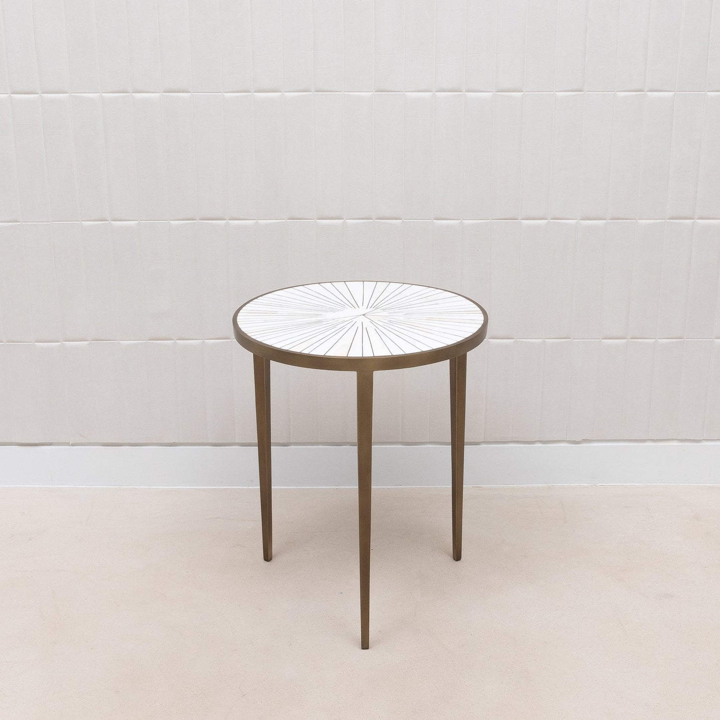 Sunburst Shagreen and Mother of Pearl Side Table by R&Y Augousti