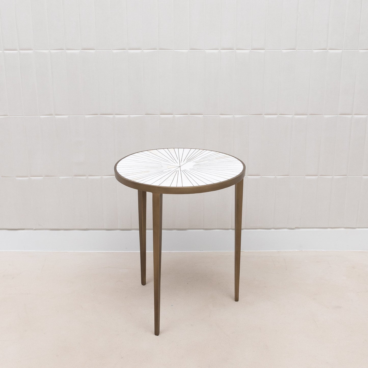 Sunburst Shagreen and Mother of Pearl Side Table by R&Y Augousti
