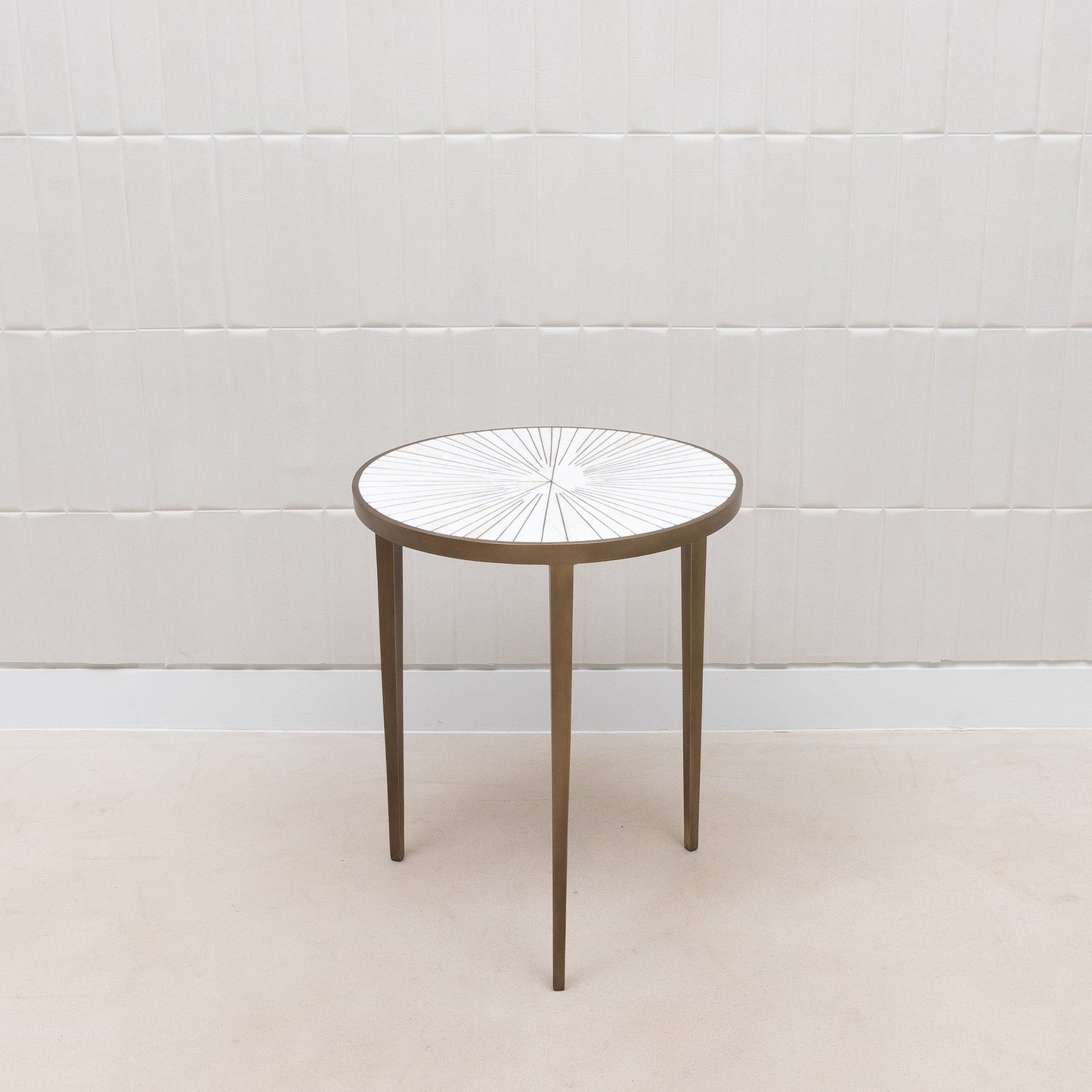 Sunburst Shagreen and Mother of Pearl Side Table by R&Y Augousti