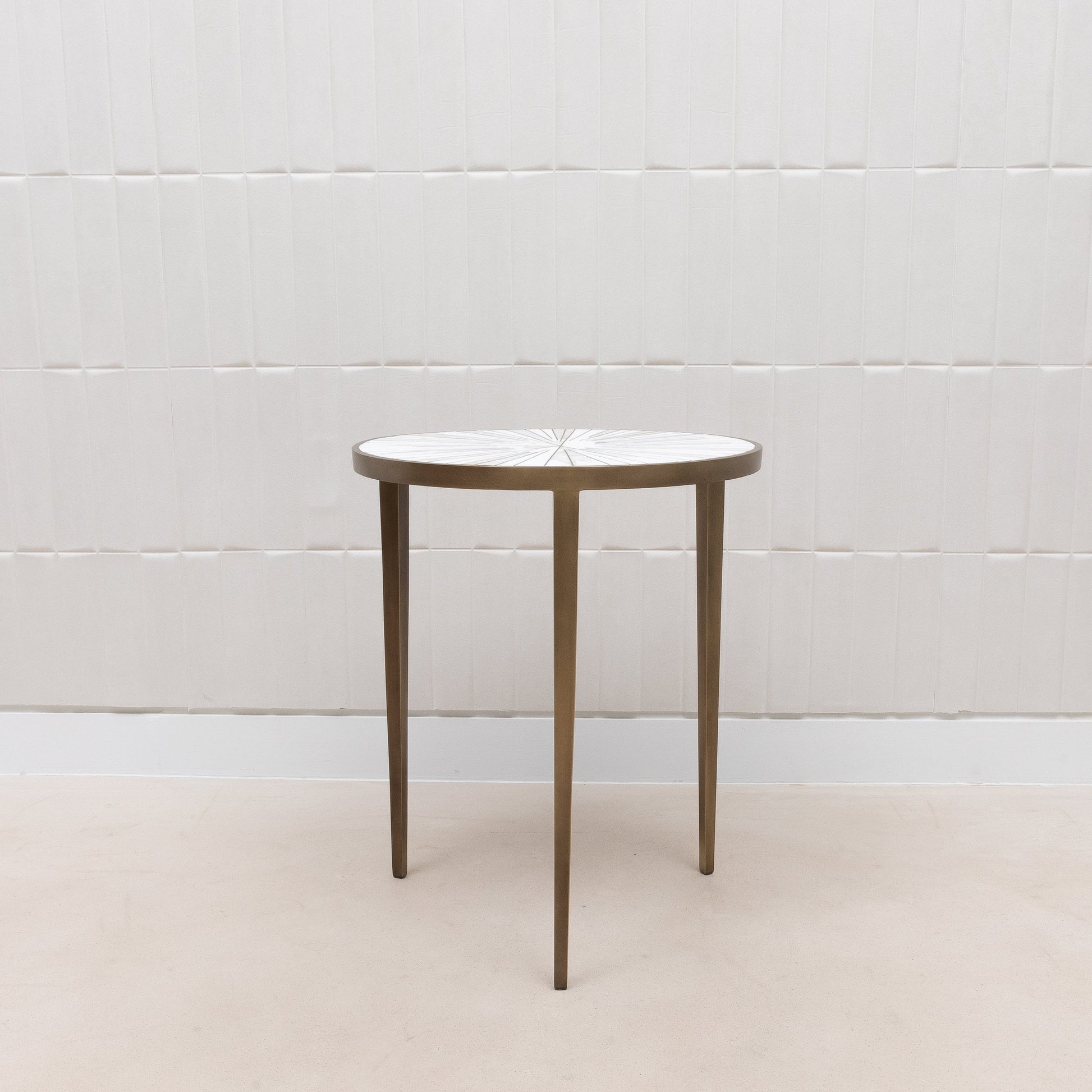 Sunburst Shagreen and Mother of Pearl Side Table by R&Y Augousti