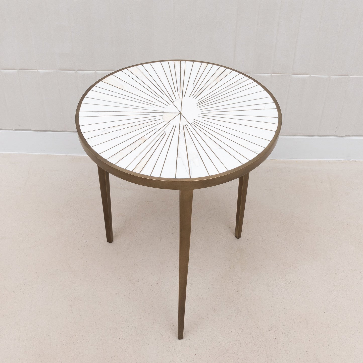 Sunburst Shagreen and Mother of Pearl Side Table by R&Y Augousti