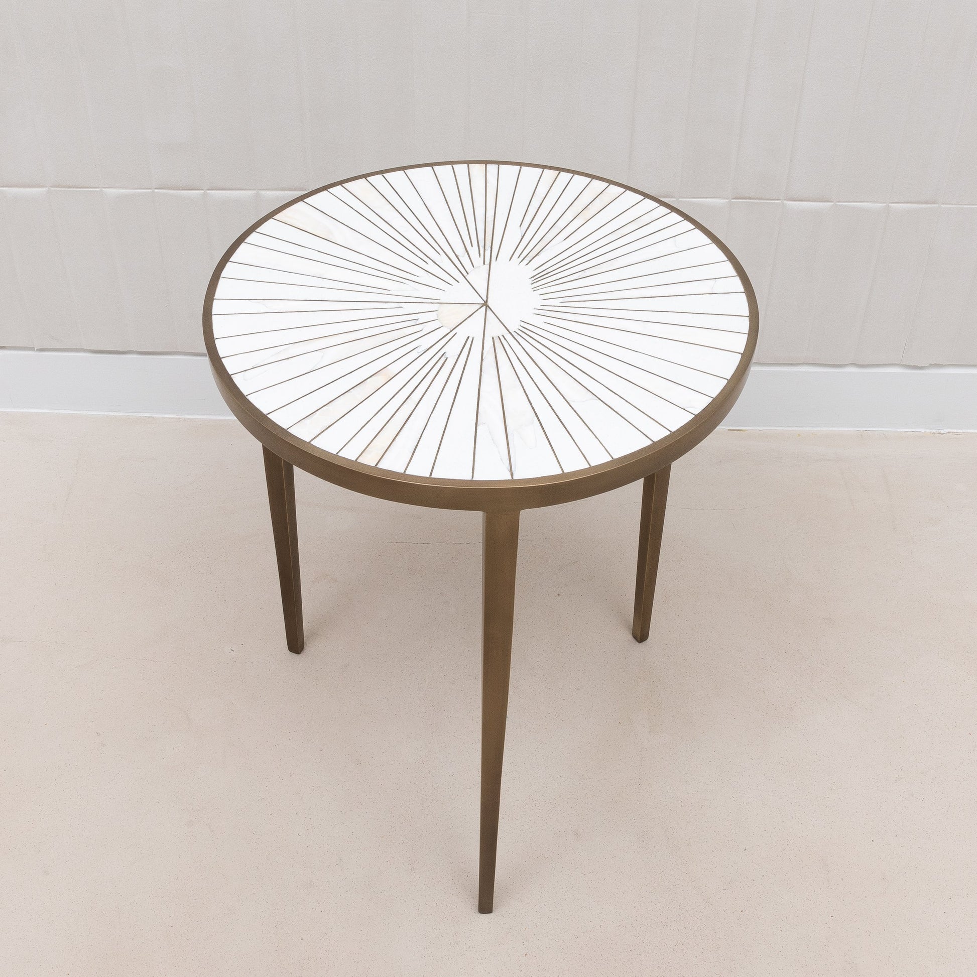 Sunburst Shagreen and Mother of Pearl Side Table by R&Y Augousti