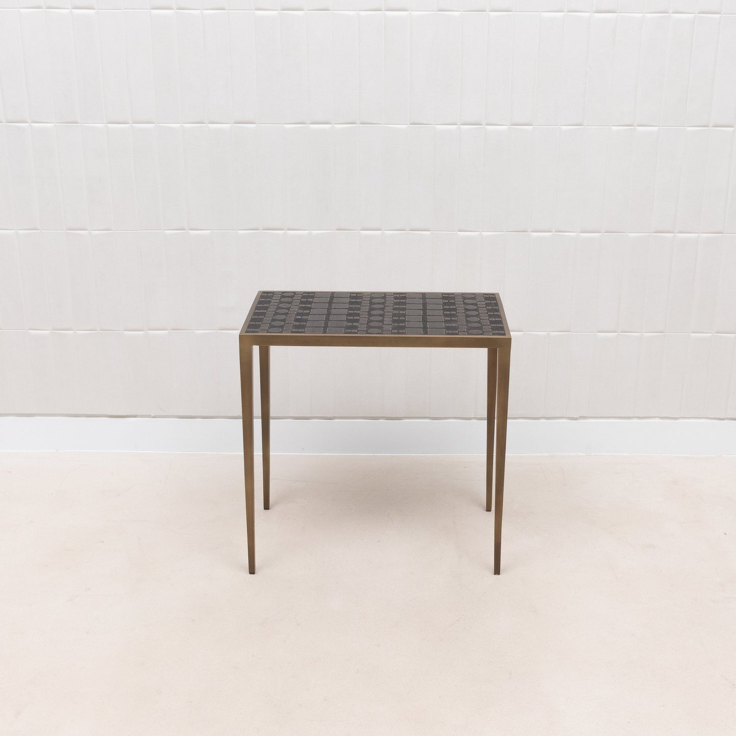 Set of 3 Nesting Tables in Black Shagreen and Pen Shell by R&Y Augousti