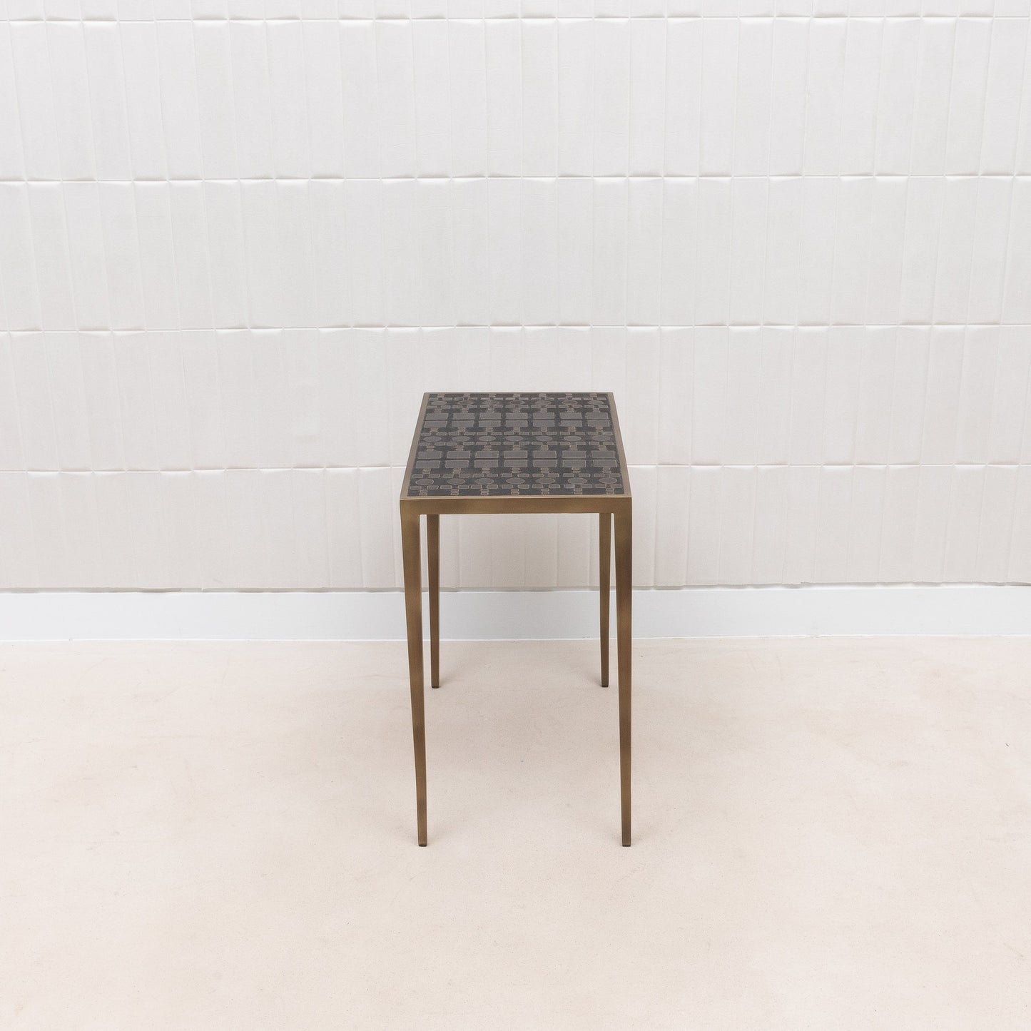 Set of 3 Nesting Tables in Black Shagreen and Pen Shell by R&Y Augousti