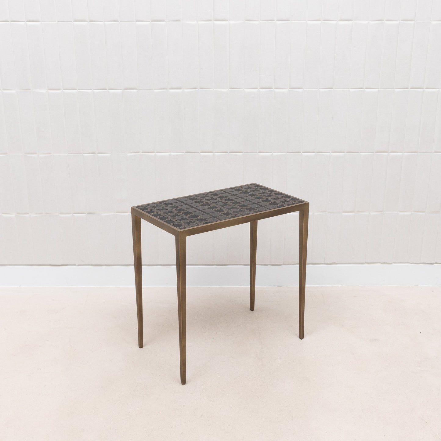 Set of 3 Nesting Tables in Black Shagreen and Pen Shell by R&Y Augousti
